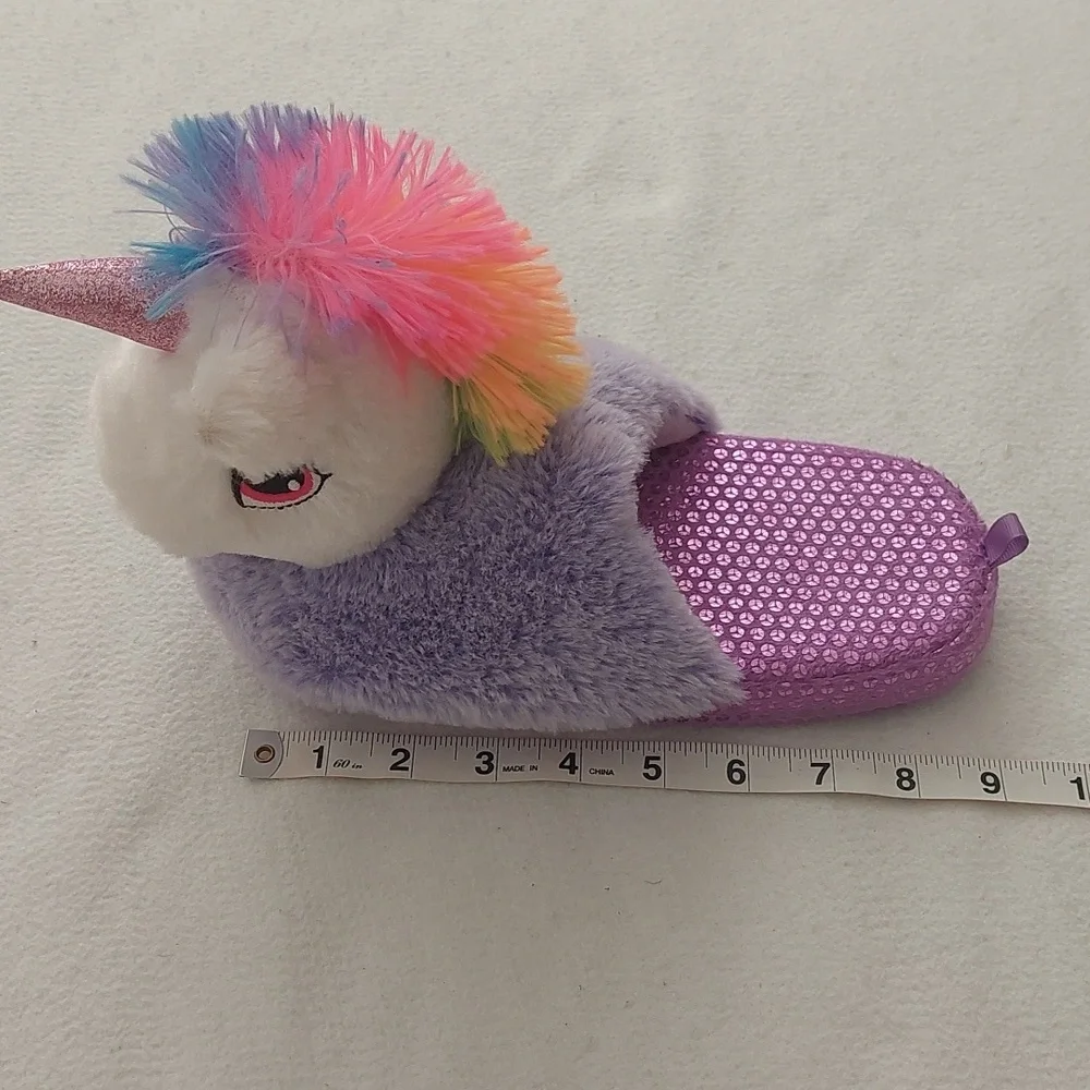 WONDER NATION Plush Unicorn Slippers NWOT